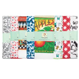 The Sloppy Chef® Kitchen Towel Assortment, Solid Colors, Stripes & Pat