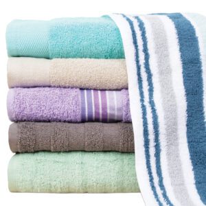 Campbell Ramsay Washcloth Sets, 6-Pack Sets, Cotton, 12x12 in., Six Color Combos, Mixed Assortment, Buy A Case of 36