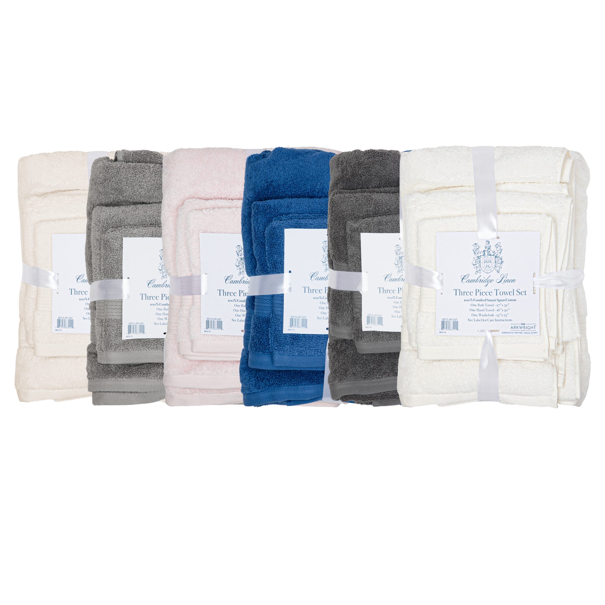 3 Piece Bath Towel set (Patch with Baratta stitch) – The Linen House