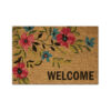 New Coir Outdoor Rugs - Welcome Flower, 16x24